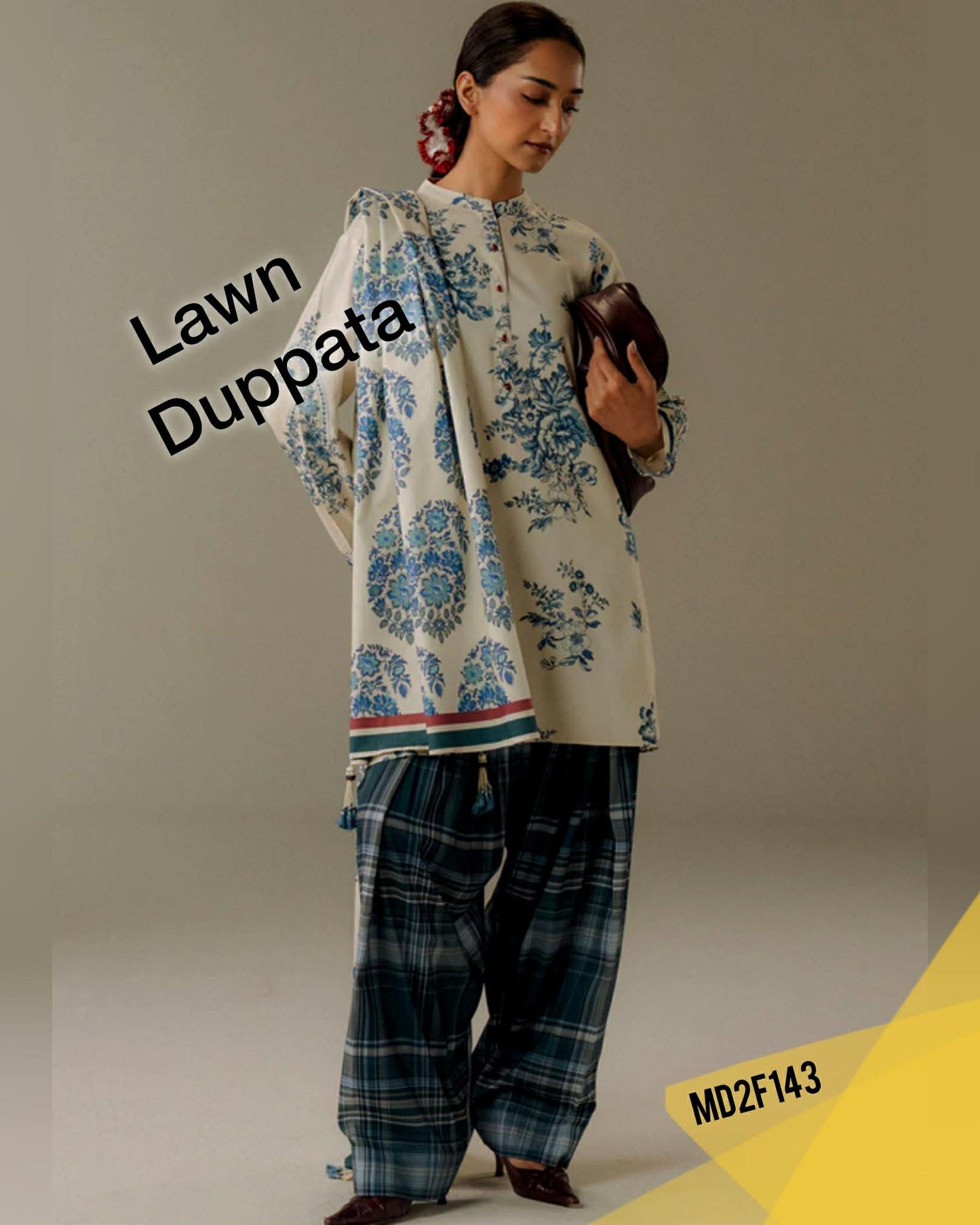 COCO BY ZARA SHAHJAHAN HUSHED DIGITAL PRINT LAWN DUPPATA