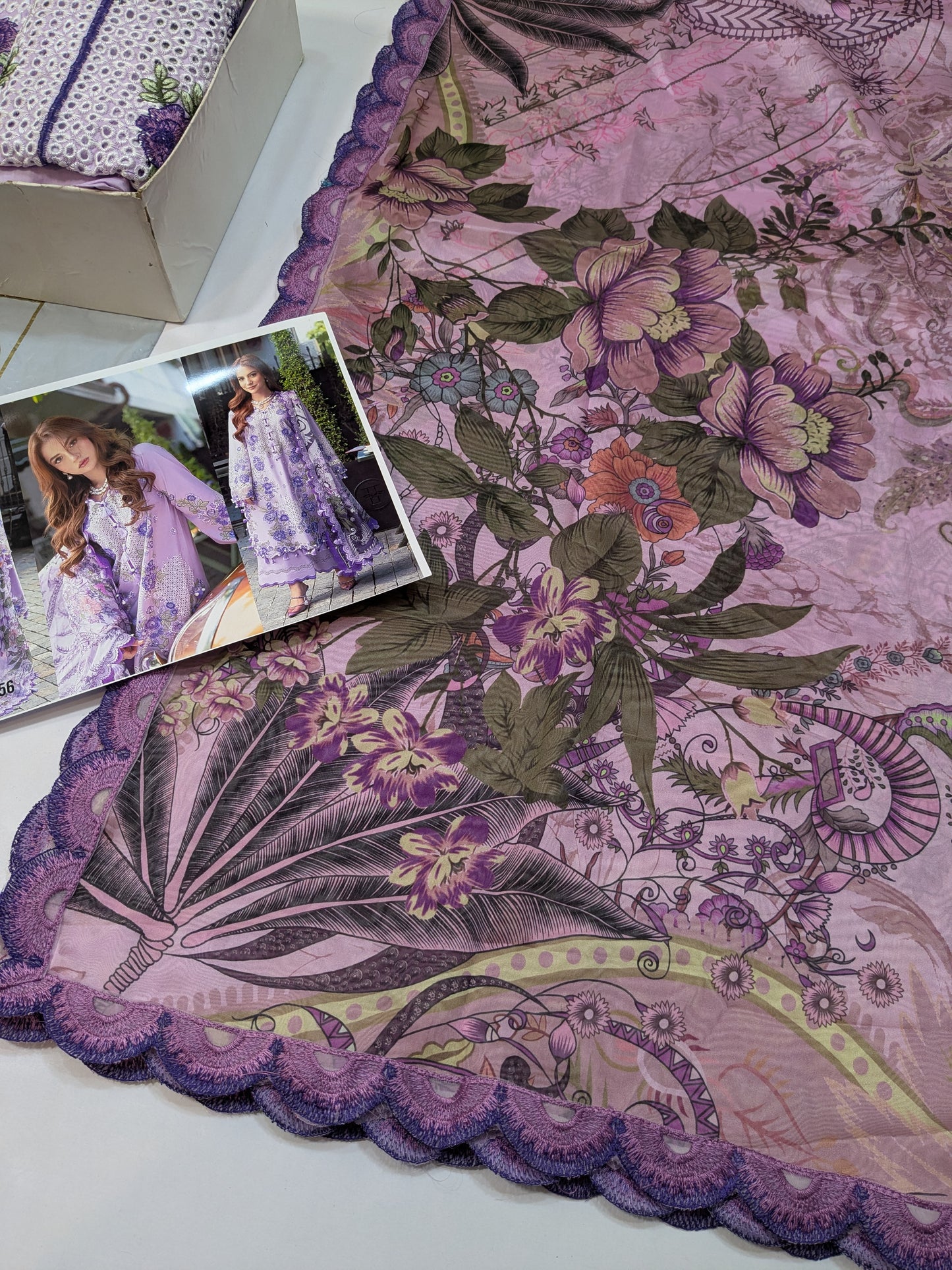 JADE LAVENDER LUXURIOUS LAWN EMBROIDERED