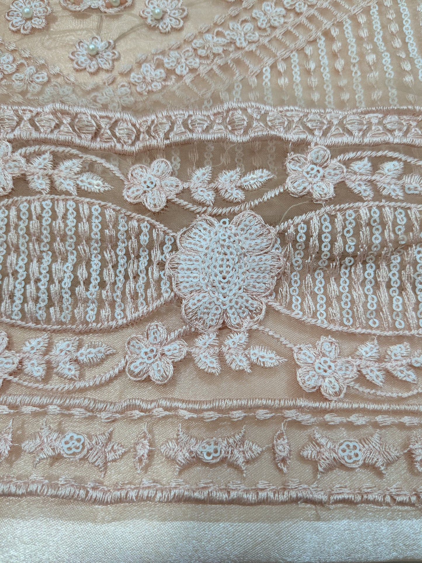 MRYYUM SOFT SHADE ORGANZA HAND EMBROIDERED DRESS