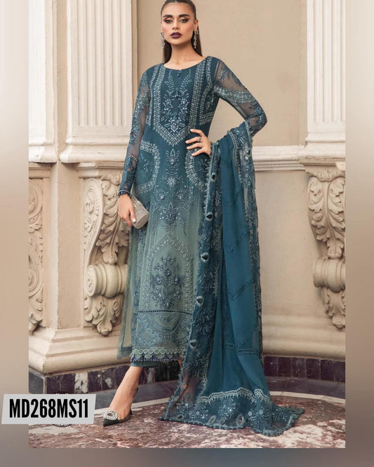 MARIA B CHIFFON TYE AND DYE TEEL SILVER