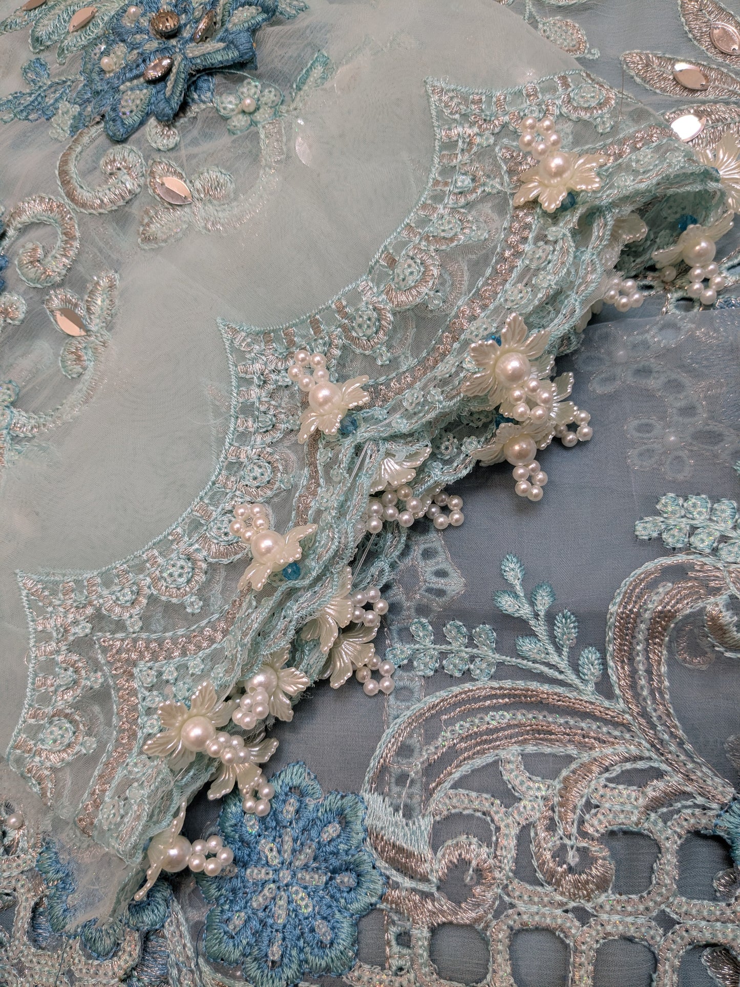 Maria B INSPIRED Sky Blue Formal CHIFFON