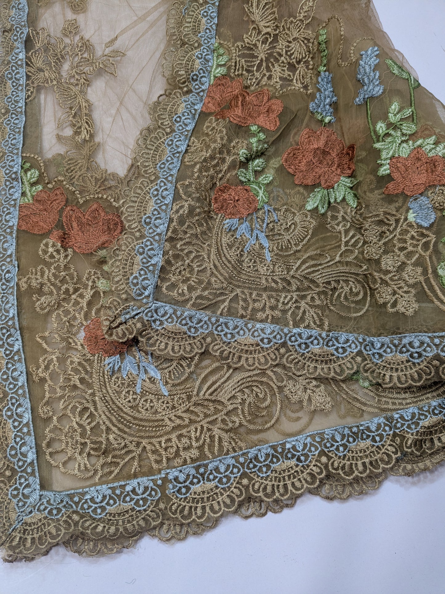 MARIA B BROWN GOLD FOREVER HIT LAWN EMBROIDERED