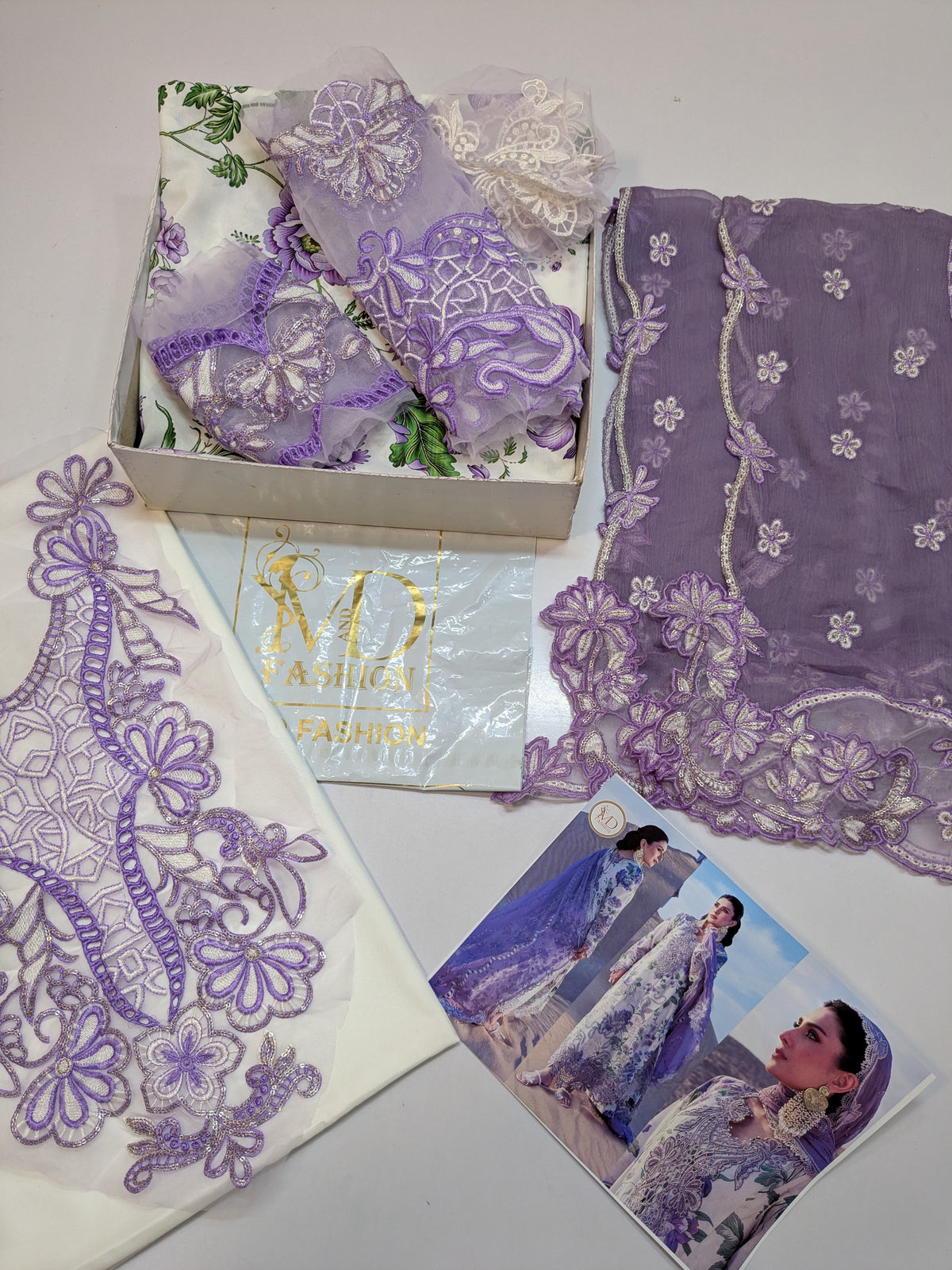 NUREH INSPIRED SWISS LAWN WITH EMBROIDERED CHIFFON DUPPATA
