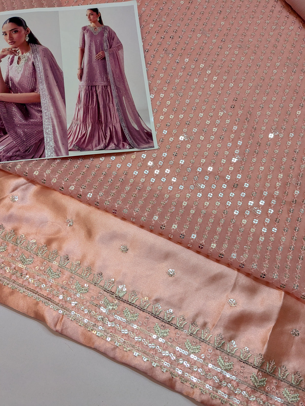 BAROQUE INSPIRED SEQUENCE CHIFFON FORMAL WEAR