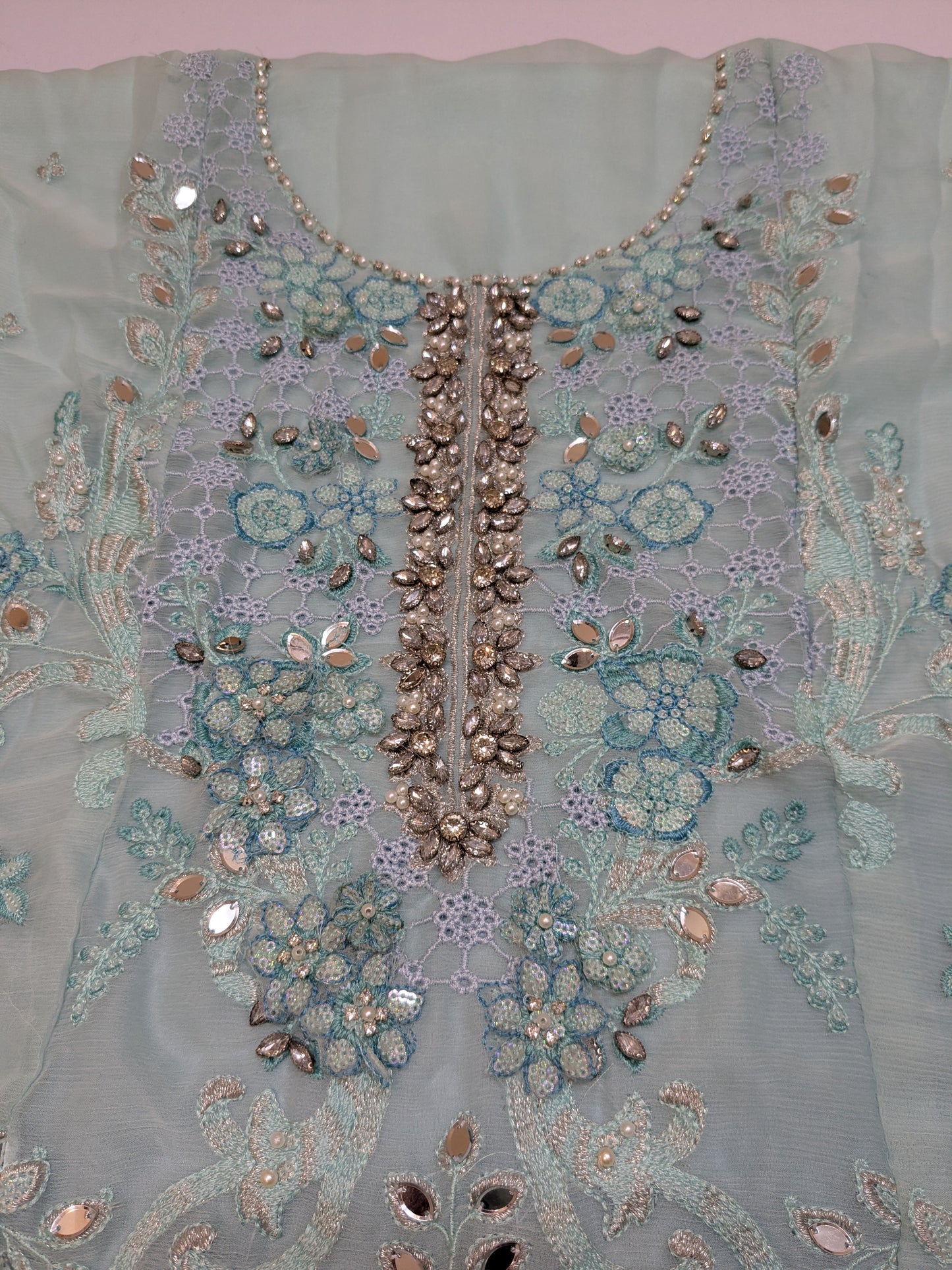Maria B INSPIRED Sky Blue Formal CHIFFON