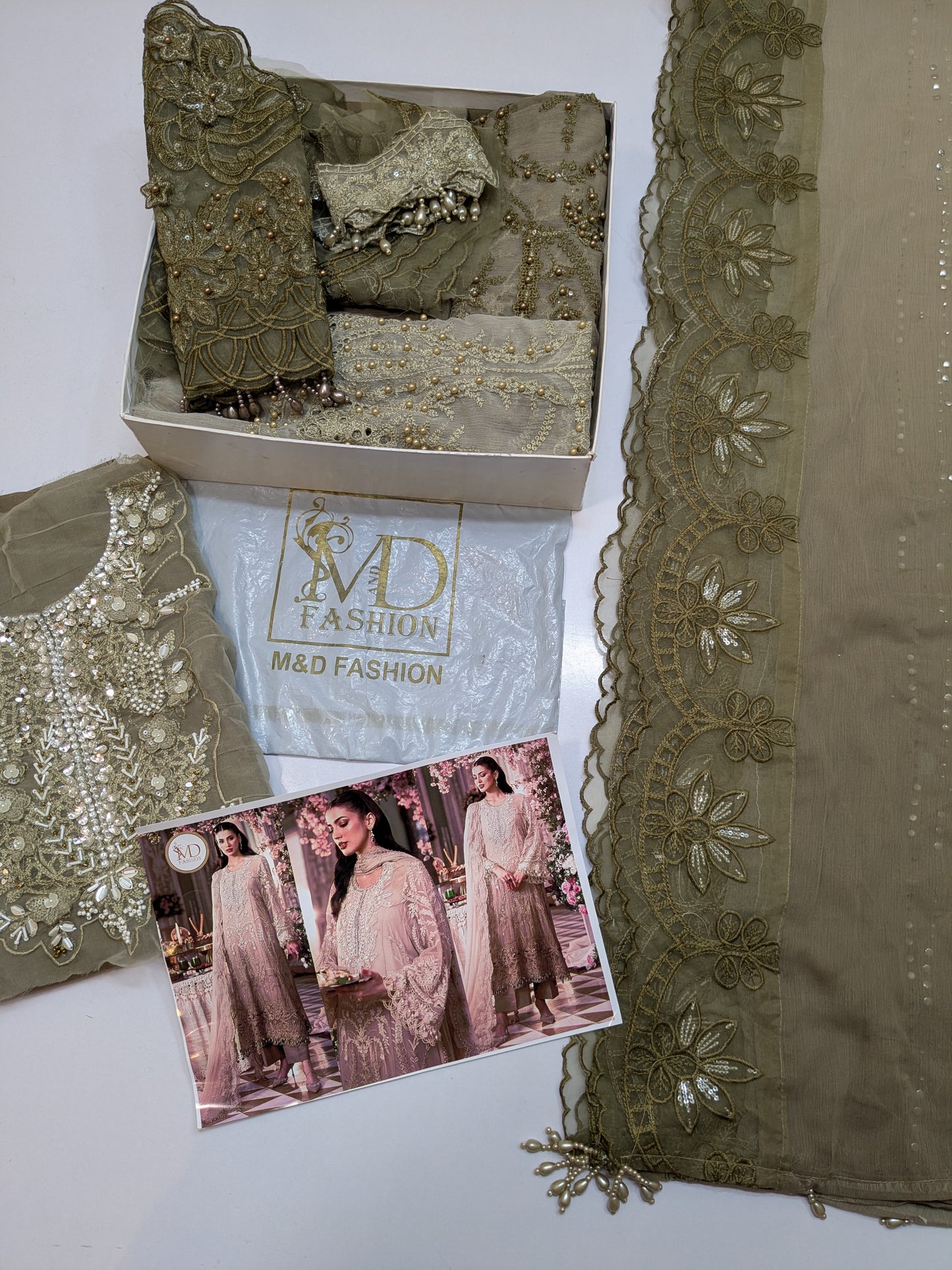 MARIA B TYE DYE CHIFFON LUXURY EMBROIDERED