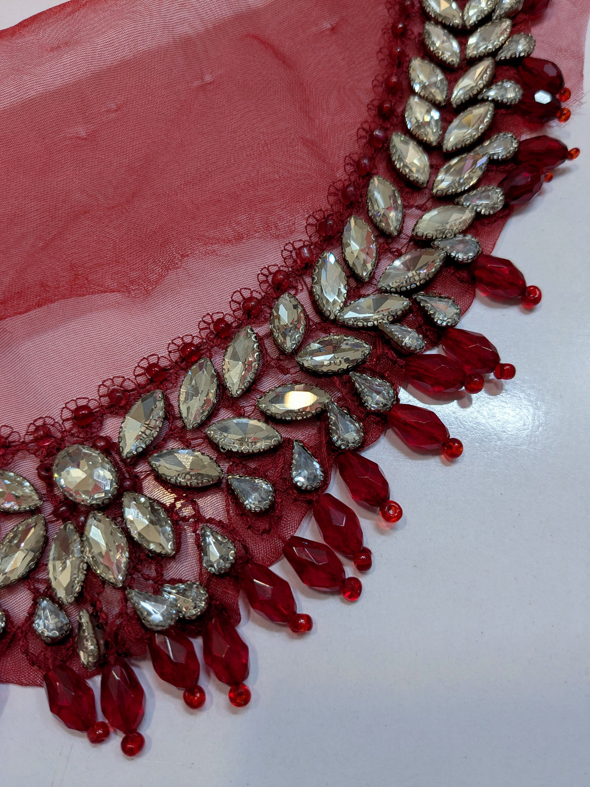 MARIA B INSPIRED MAROON NET SAREE