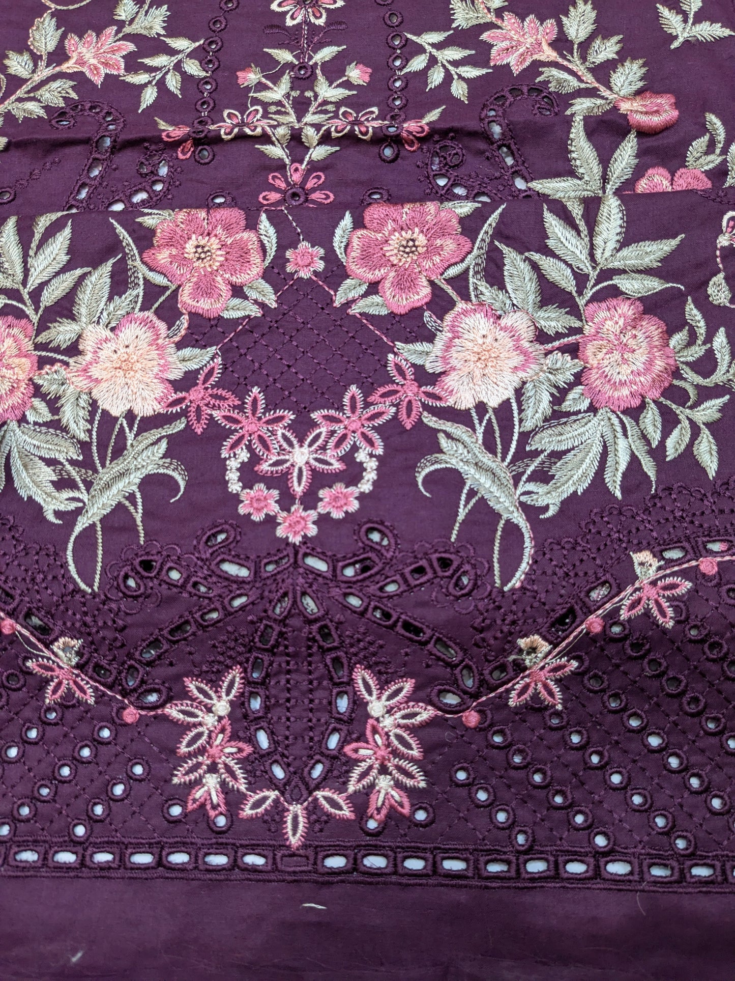 SOBIA NAZIR BURGUNDY PLUM RAMSHA LUXURIOUS LAWN