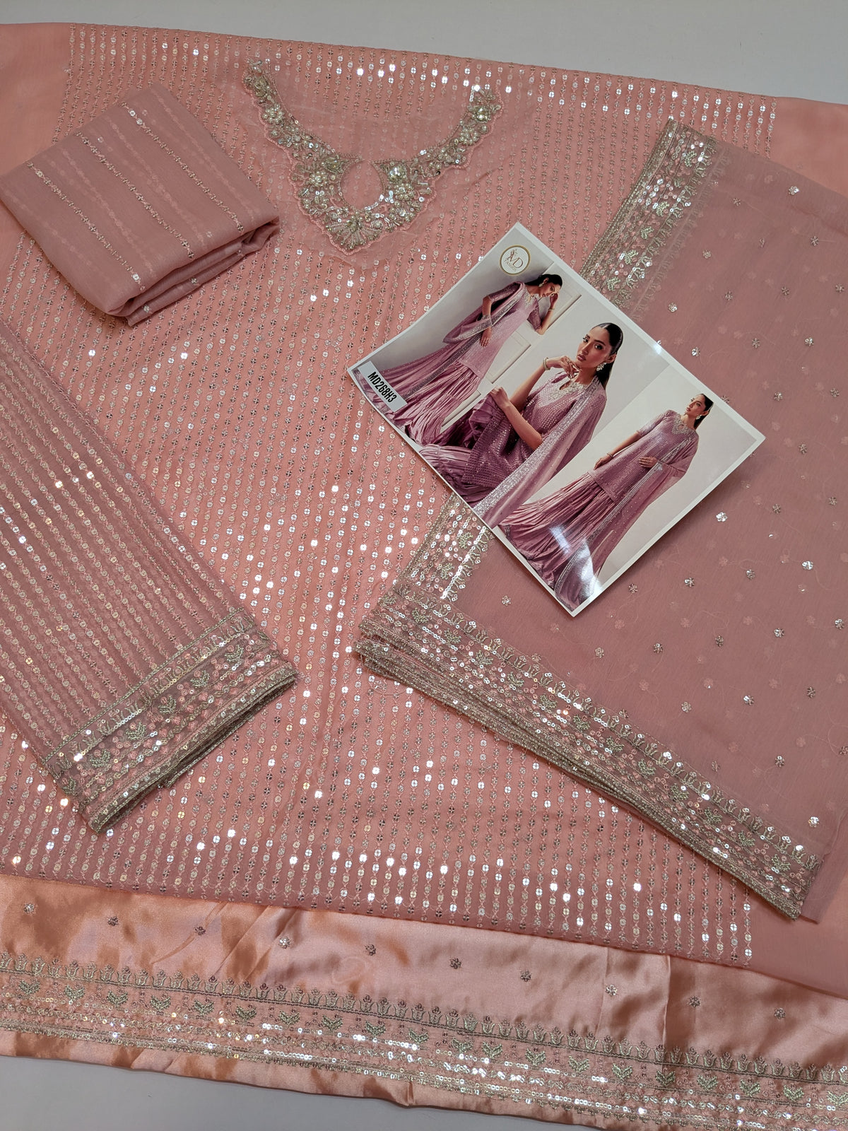 BAROQUE INSPIRED SEQUENCE CHIFFON FORMAL WEAR