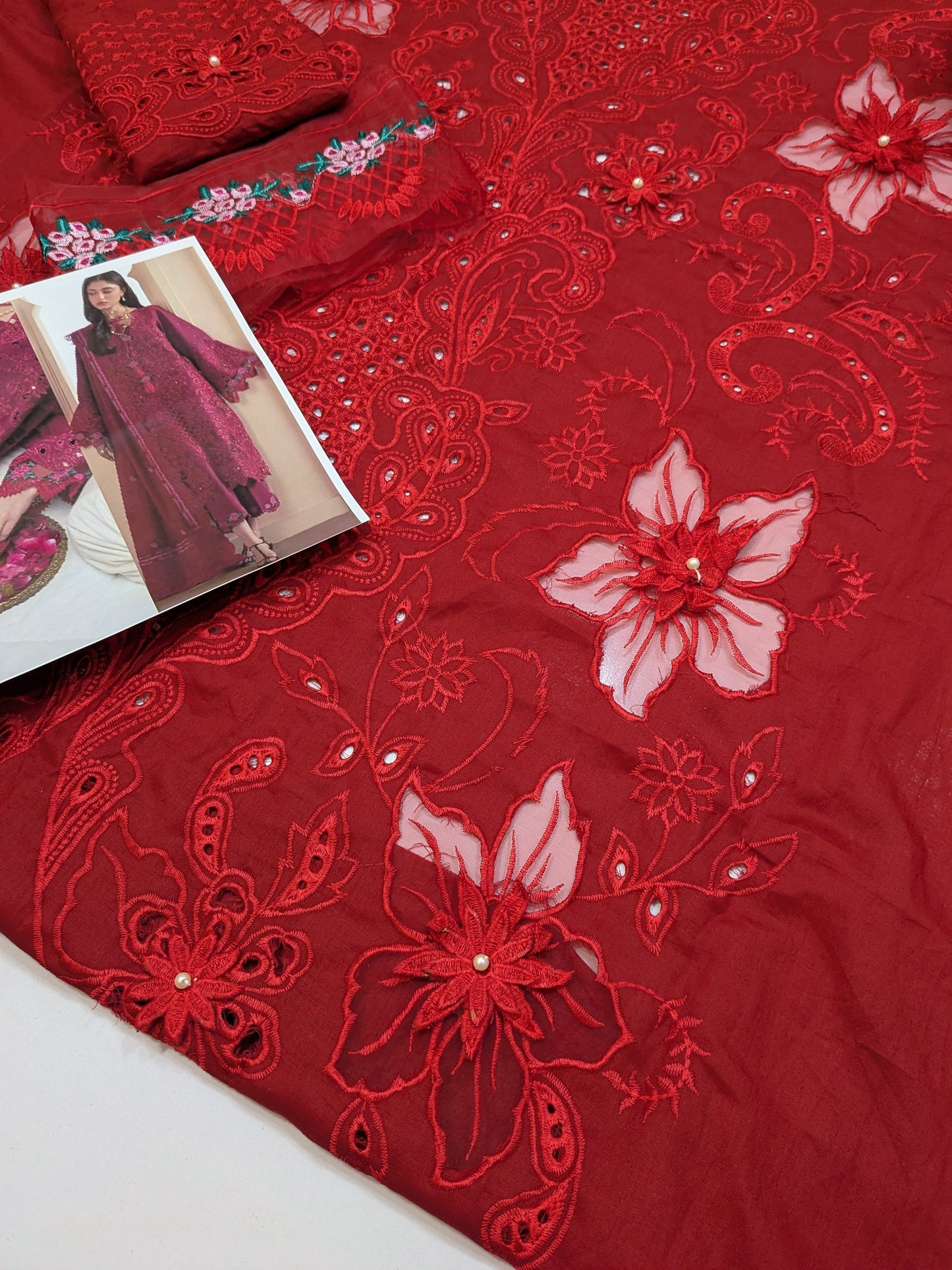 BIN ILYAS DEEP BURGUNDY MAROON LUXURIOUS LAWN