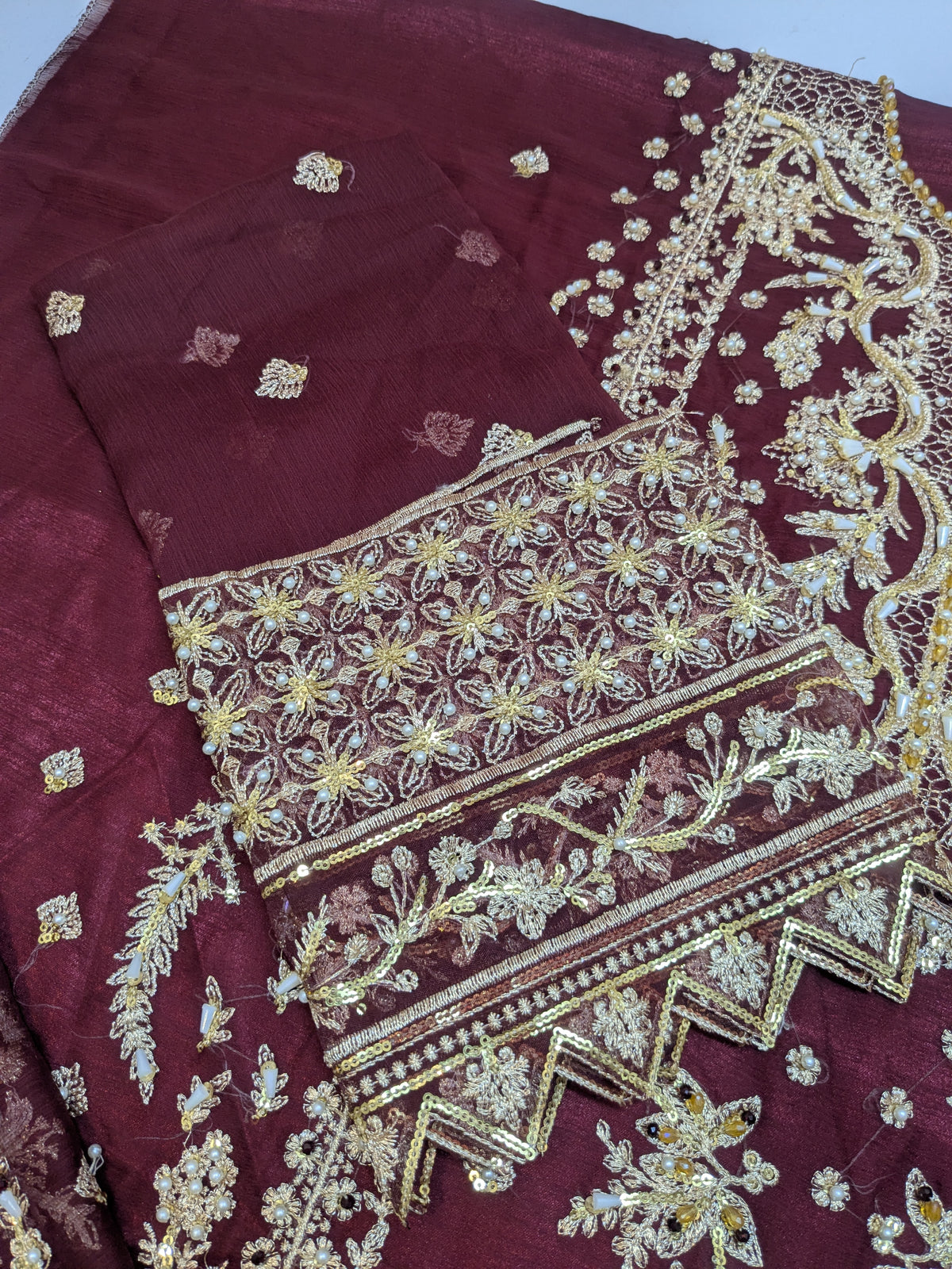 GULAAL INSPIRED VALENTINE CHIFFON EMBROIDERED