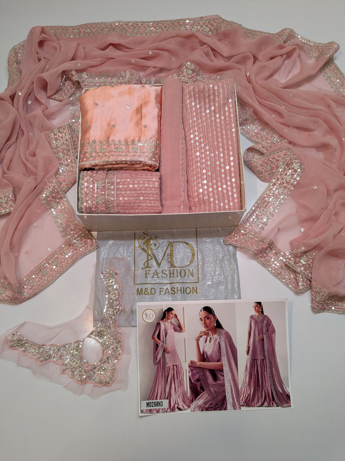 BAROQUE INSPIRED SEQUENCE CHIFFON FORMAL WEAR
