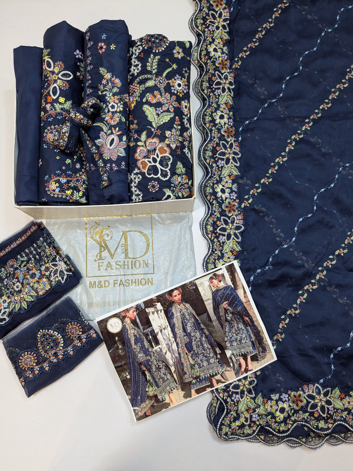 HUSSAIN REHAR LUXURIOUS EMBROIDERED BLUE