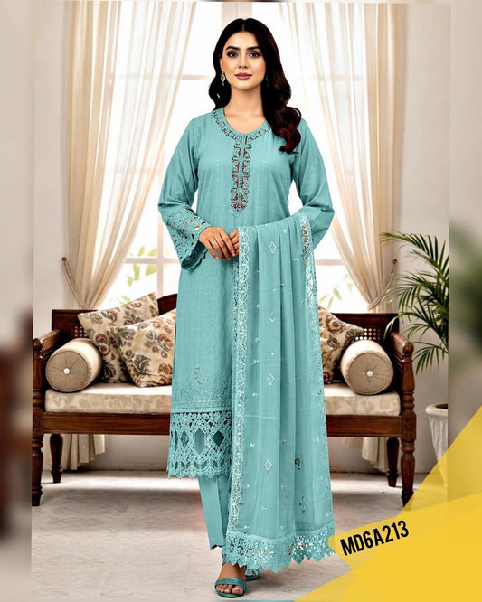 KUAWB COLLECTION SKY LAWN COTTON