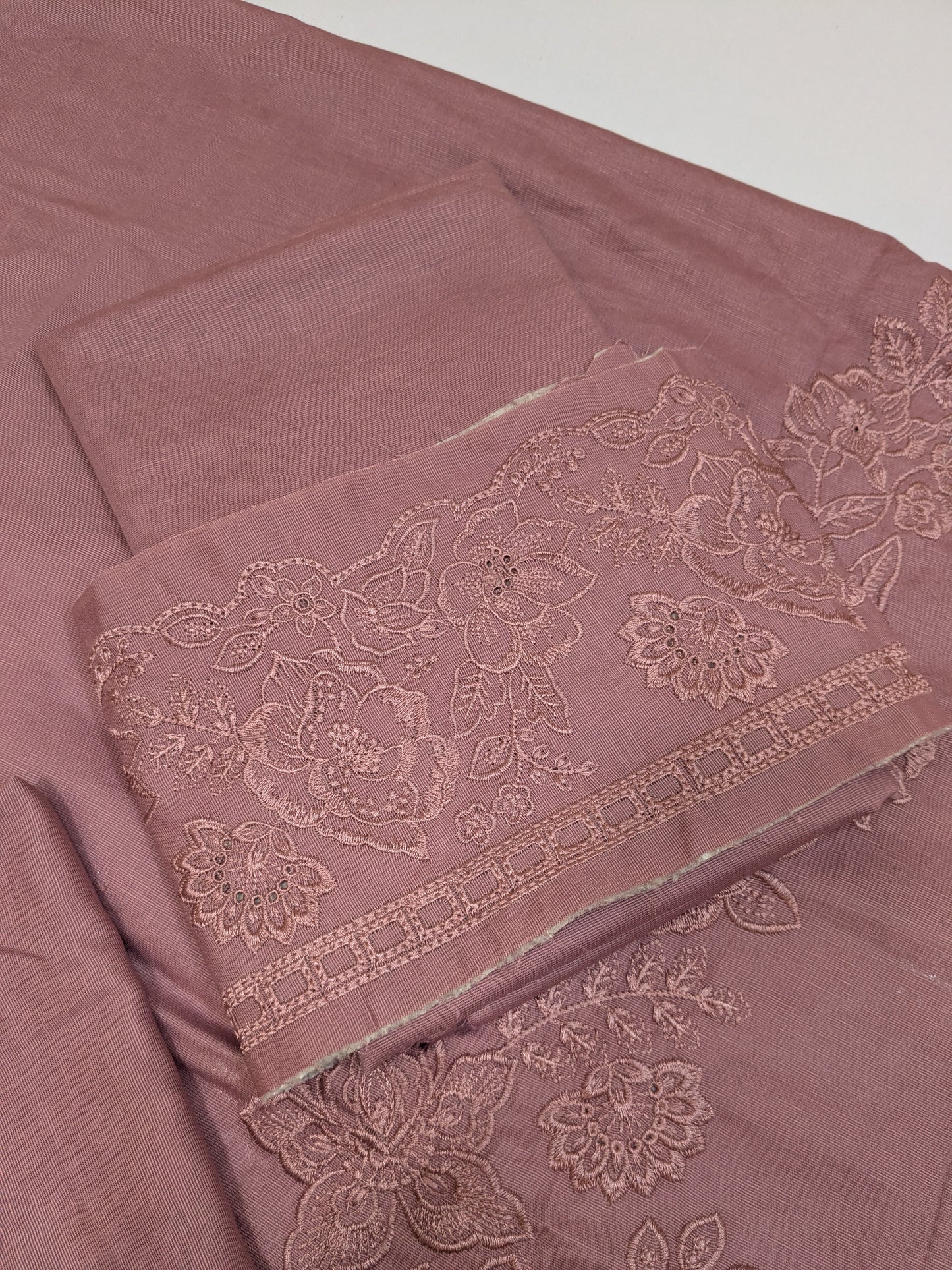BAROQUE TEA PINK KHADDAR EMBROIDERED 3pcs