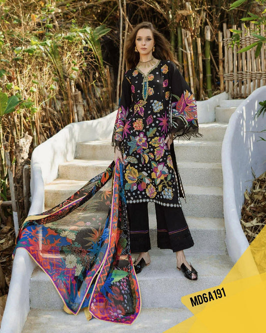 MUSHQ ESMEL AMARIN BLACK MULTI LUXURIOUS LAWN