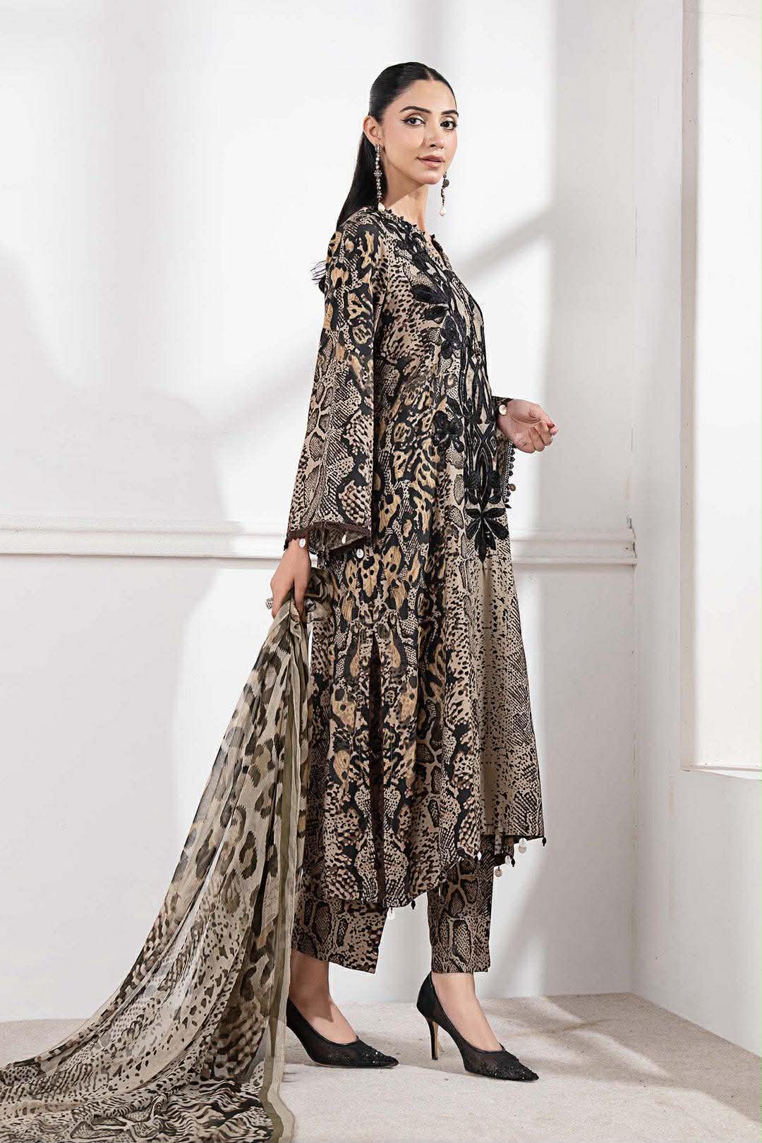 MARIA B LAWN SNAKE PRINT WITH CHIFFON DUPPATA