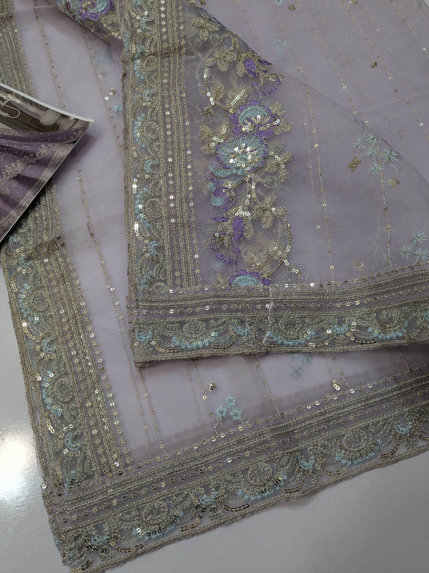 ELAF LAVENDER FULL EMBELLISHED MAXI LAHENGA