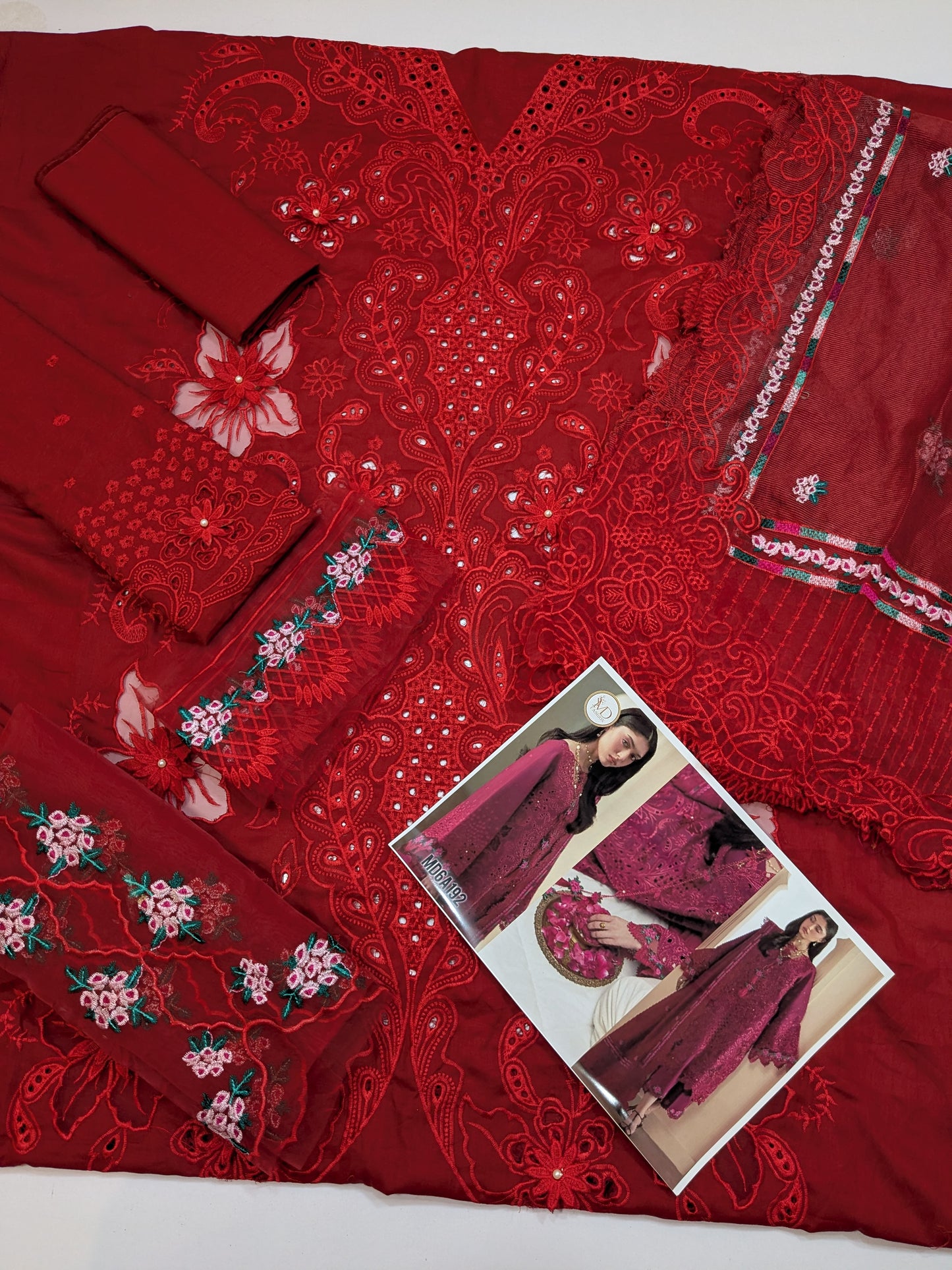 BIN ILYAS DEEP BURGUNDY MAROON LUXURIOUS LAWN