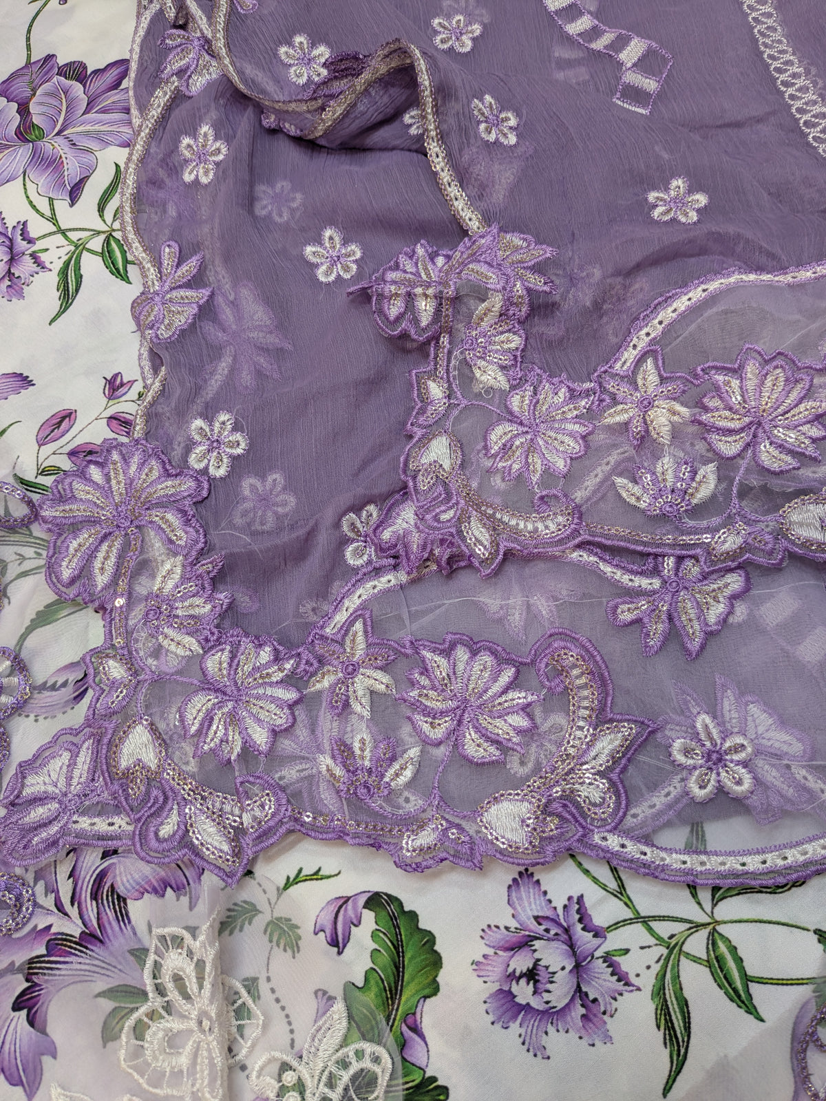 NUREH INSPIRED SWISS LAWN WITH EMBROIDERED CHIFFON DUPPATA