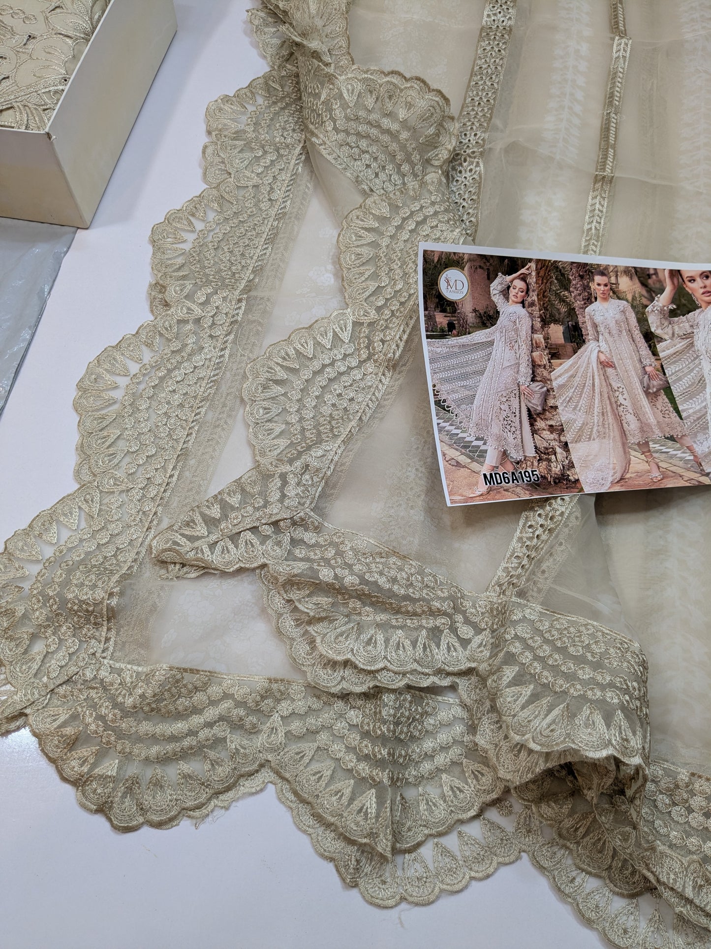 MARIA B 3D SKIN FAWN LUXURIOUS LAWN