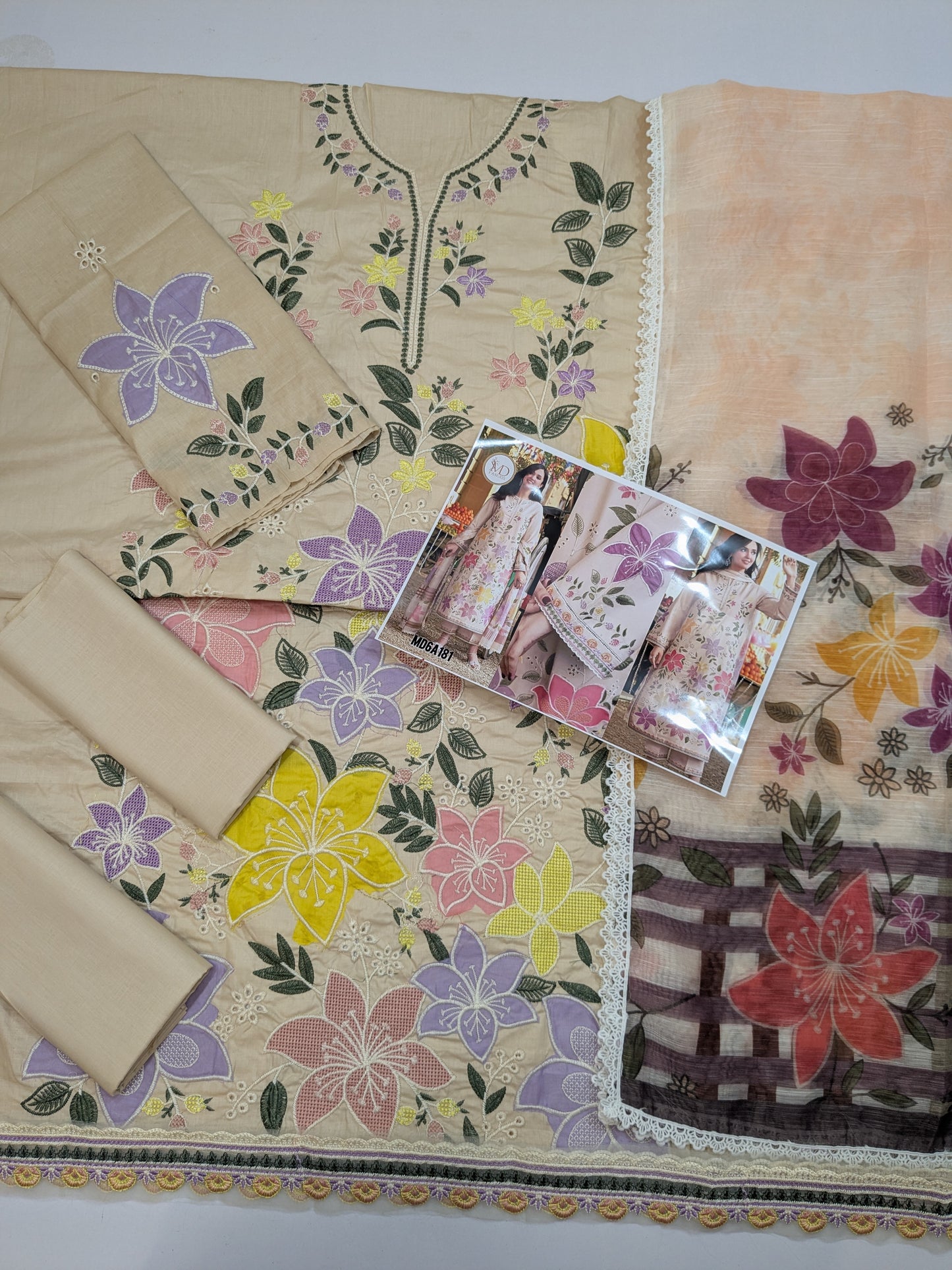 ANEELA SKIN MULTI LAWN EMBROIDERED