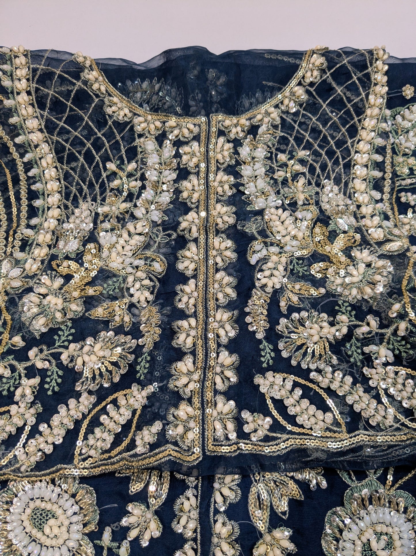 SORAYA LUXE ZINC FULL HAND EMBELLISHED PARTY WEAR