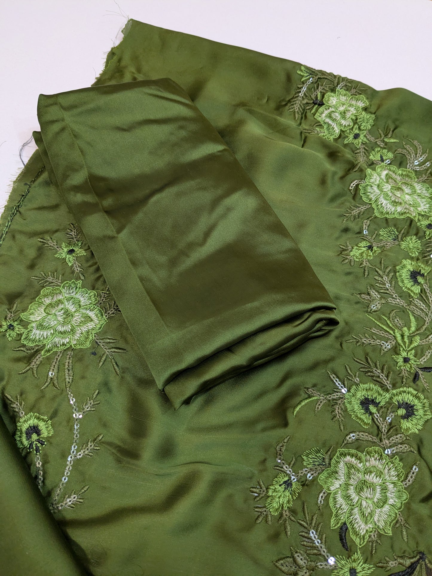 MAHIRA NOOR SILK GREEN EMBROIDERED 3PCS