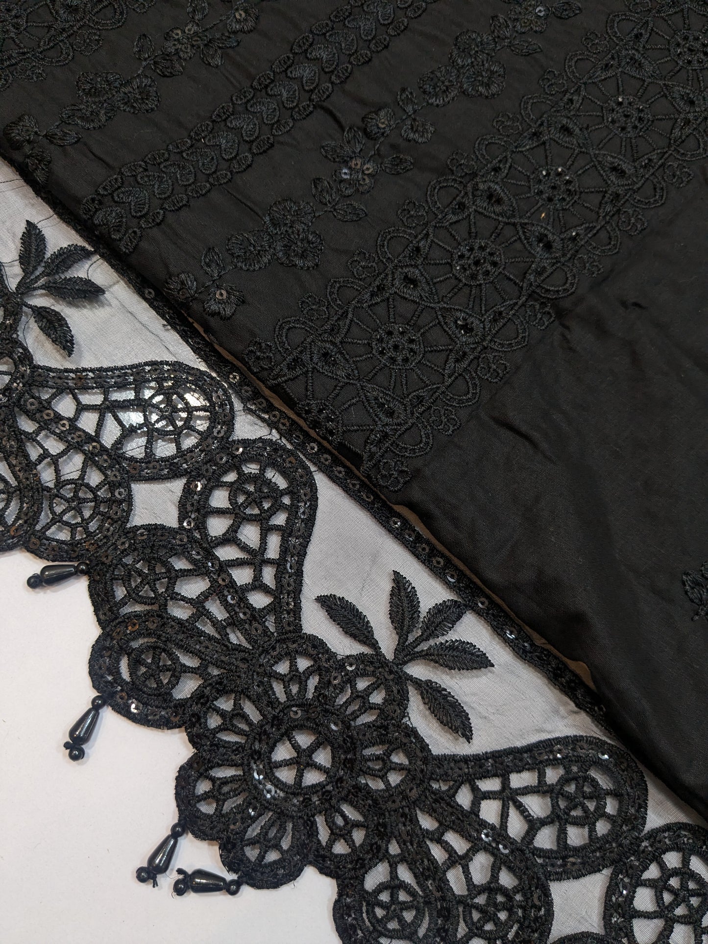 MARIA B LAWN Embroidered BLACK 10B