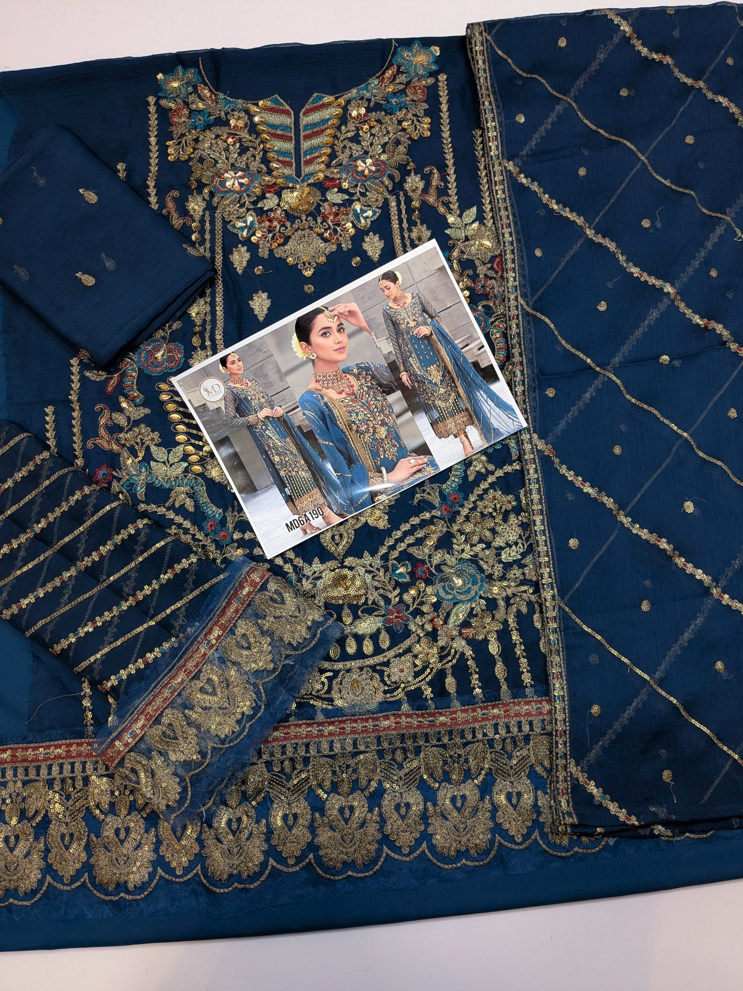 EMAN ADEEL BELL ROBE CHIFFON EMBROIDERED