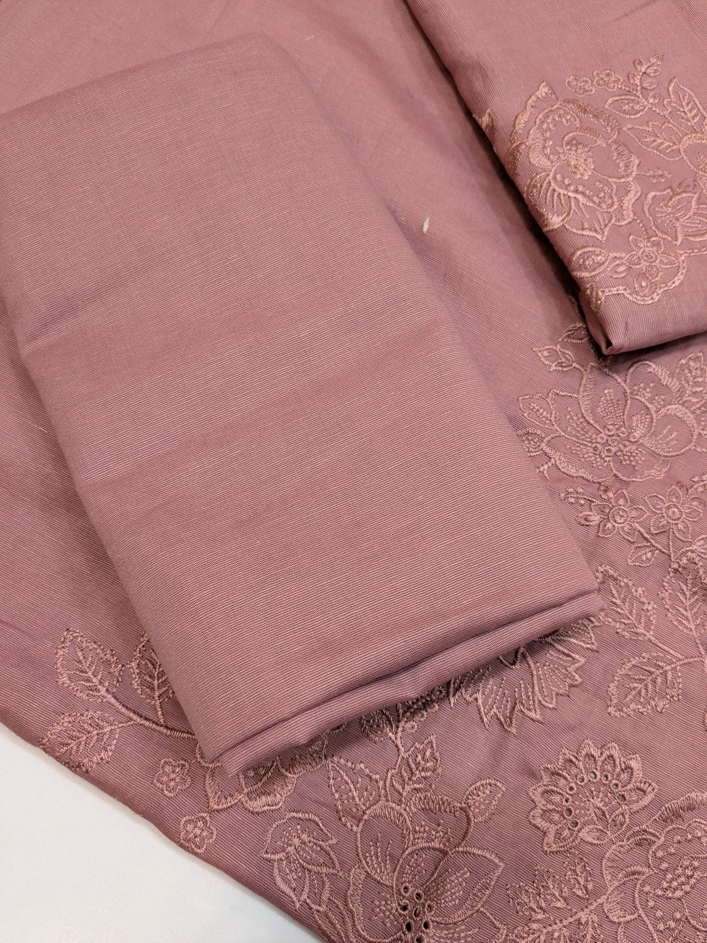 BAROQUE TEA PINK KHADDAR EMBROIDERED 3pcs