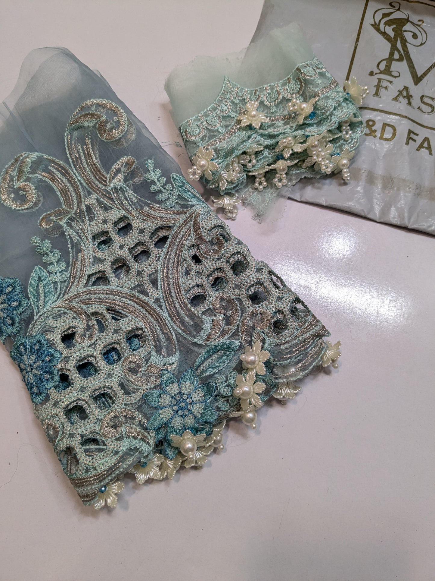 Maria B INSPIRED Sky Blue Formal CHIFFON