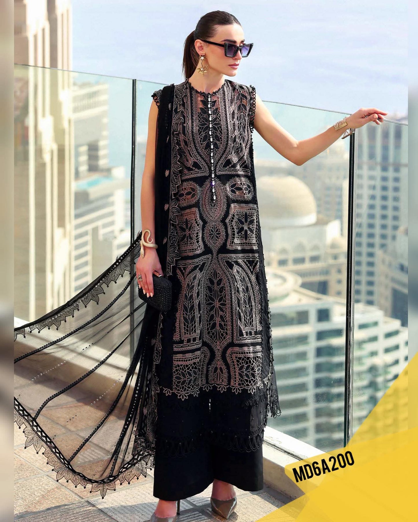 MARIA B LUXURIOUS LAWN BLACK 8B