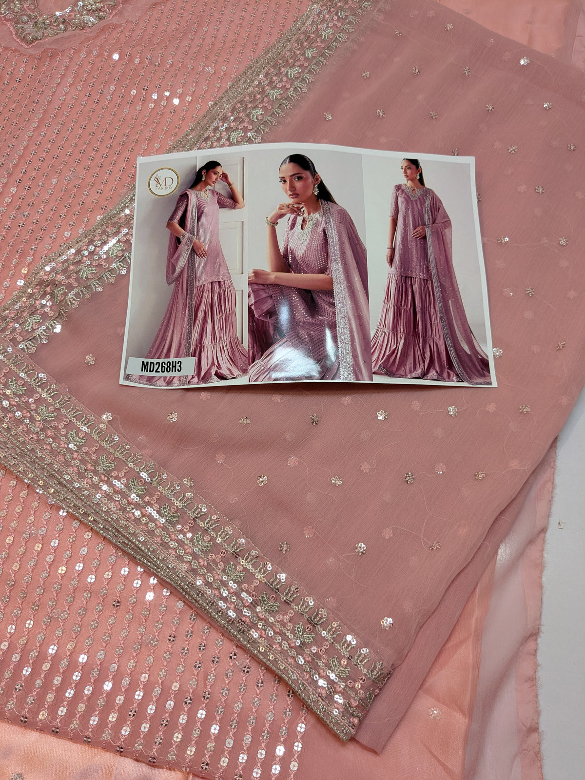 BAROQUE INSPIRED SEQUENCE CHIFFON FORMAL WEAR