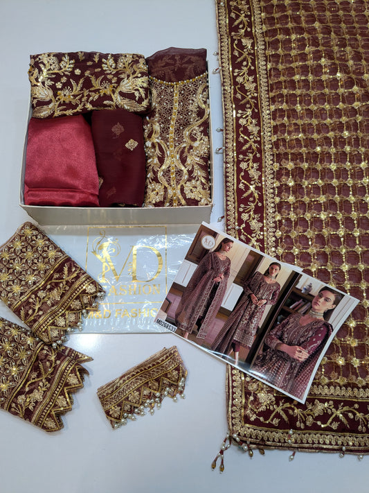 GULAAL INSPIRED VALENTINE CHIFFON EMBROIDERED
