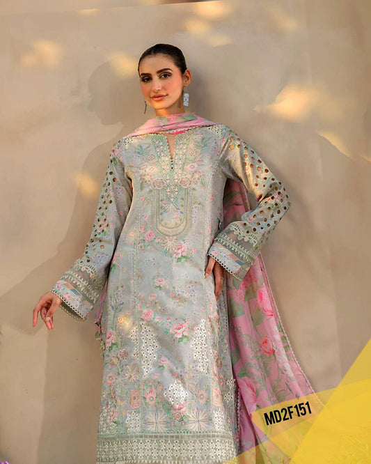 IZNIK LAWN EMBROIDERED WITH READY DUPPATA