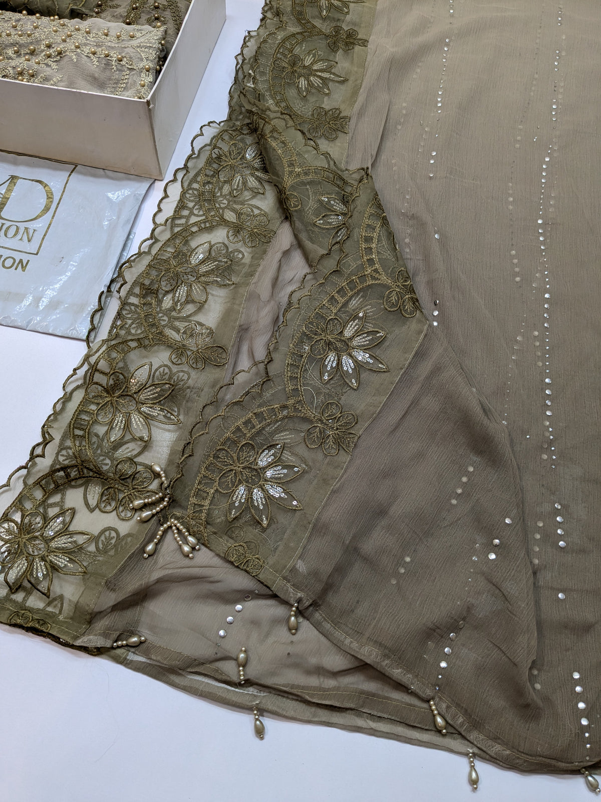 MARIA B TYE DYE CHIFFON LUXURY EMBROIDERED