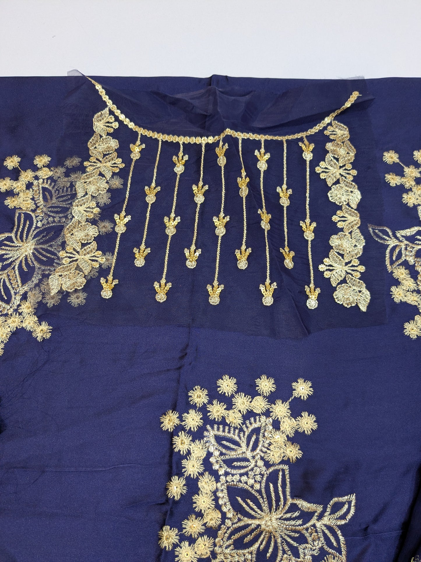 MAHIRA SILK EMBROIDERED BLUE FORMAL
