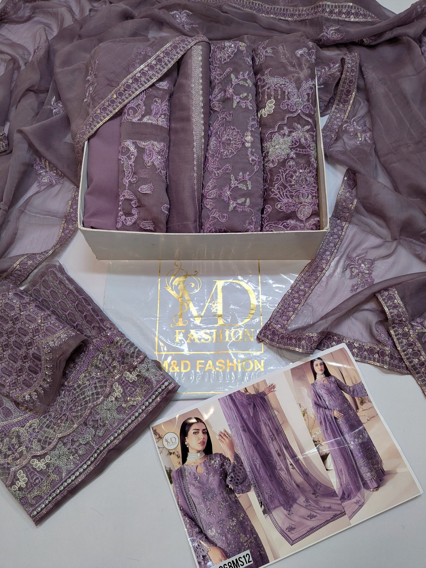 LAVISH INSPIRED CHIFFON EMBROIDERED LUXURIOUS