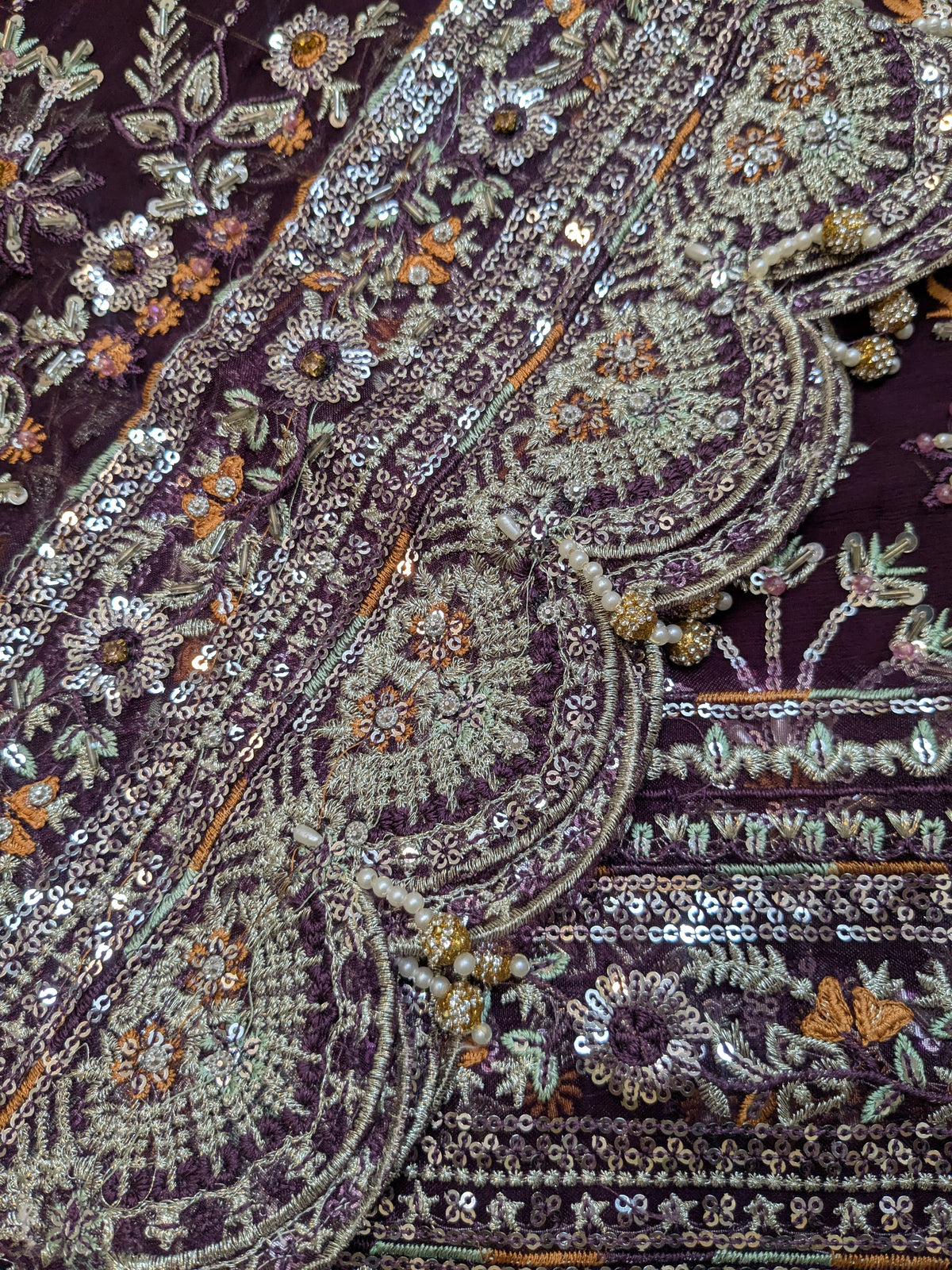 GULAAL INSPIRED CHIFFON HAND EMBELLISHED DRESS