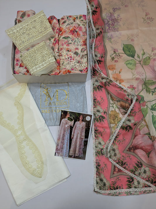 NEESHAY LAWN PRINKARI EMBROIDERED 3ps