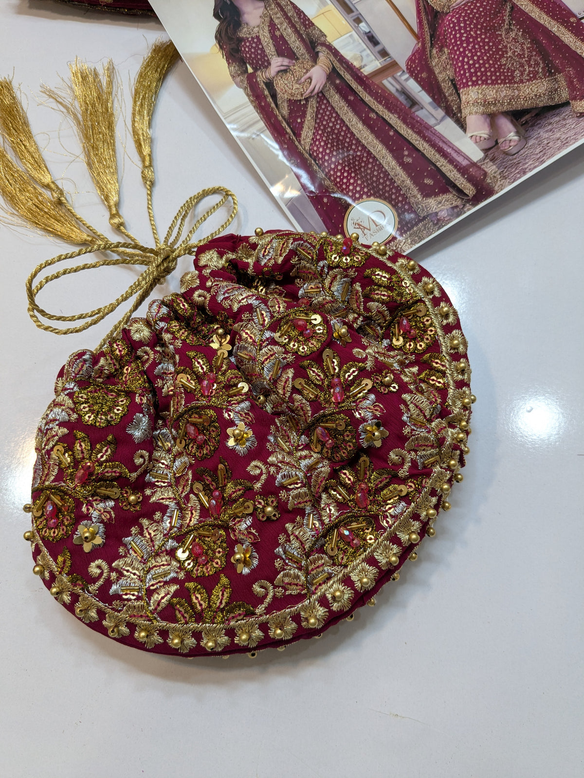 Haris Shakeel Inspired Shocking Pink Bridal Chiffon