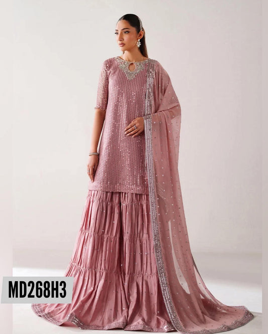 BAROQUE INSPIRED SEQUENCE CHIFFON FORMAL WEAR
