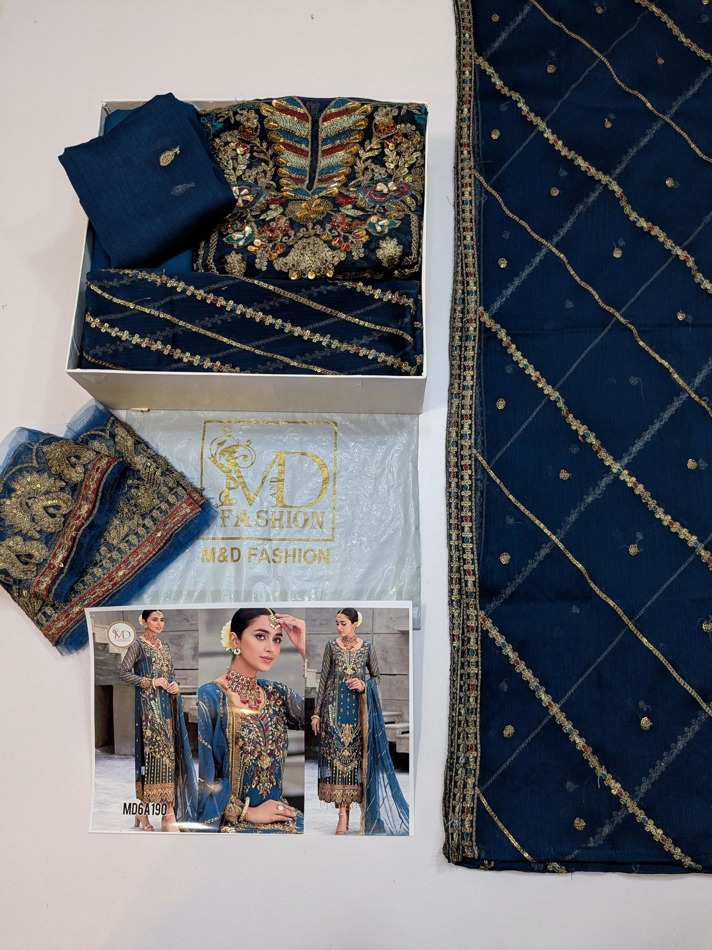 EMAN ADEEL BELL ROBE CHIFFON EMBROIDERED