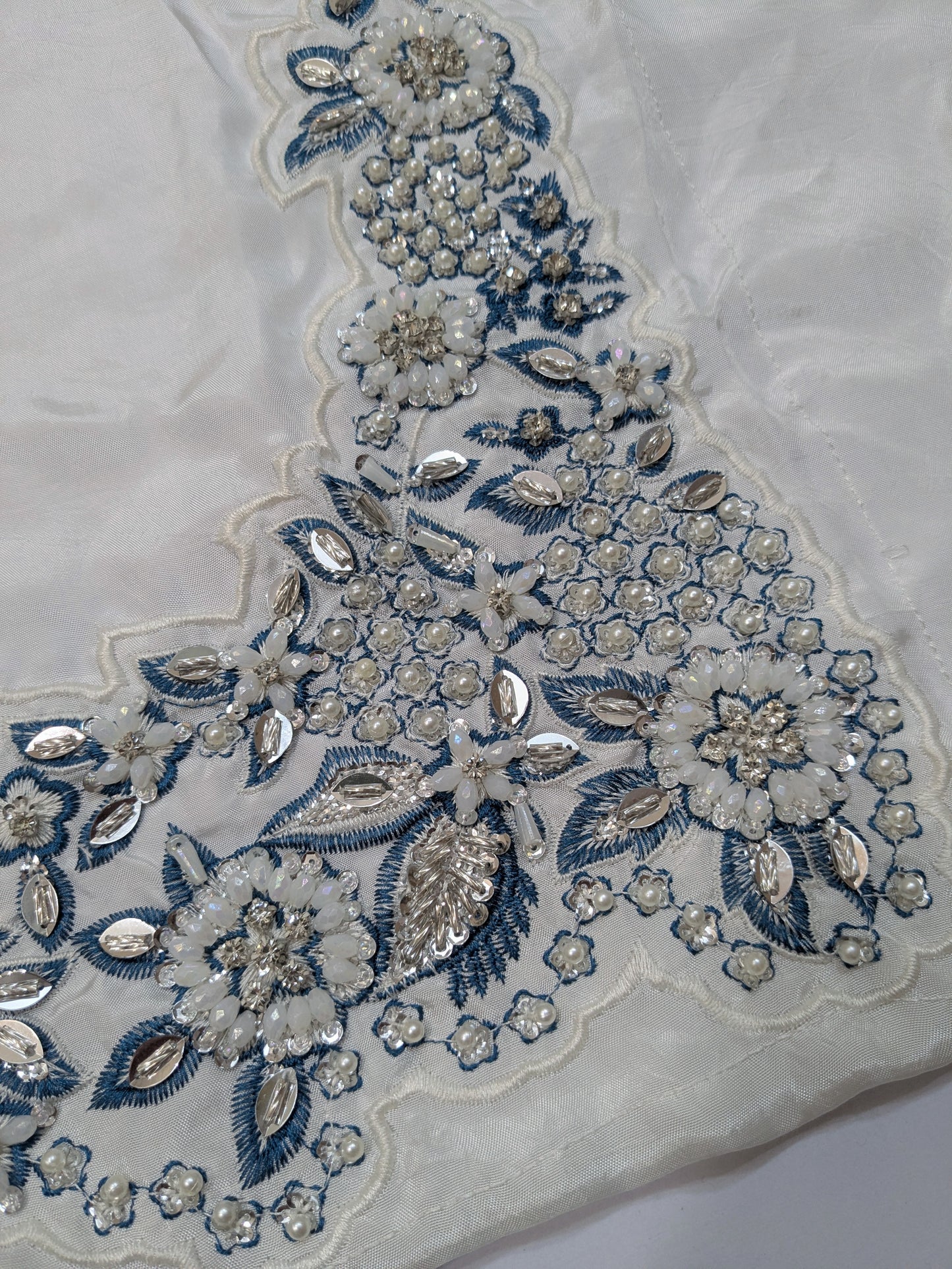 HUSSAIN REHAR VIRELLE PREMIUM RAW SILK HAND EMBELLISHED 3 PIECE UNSTICHED