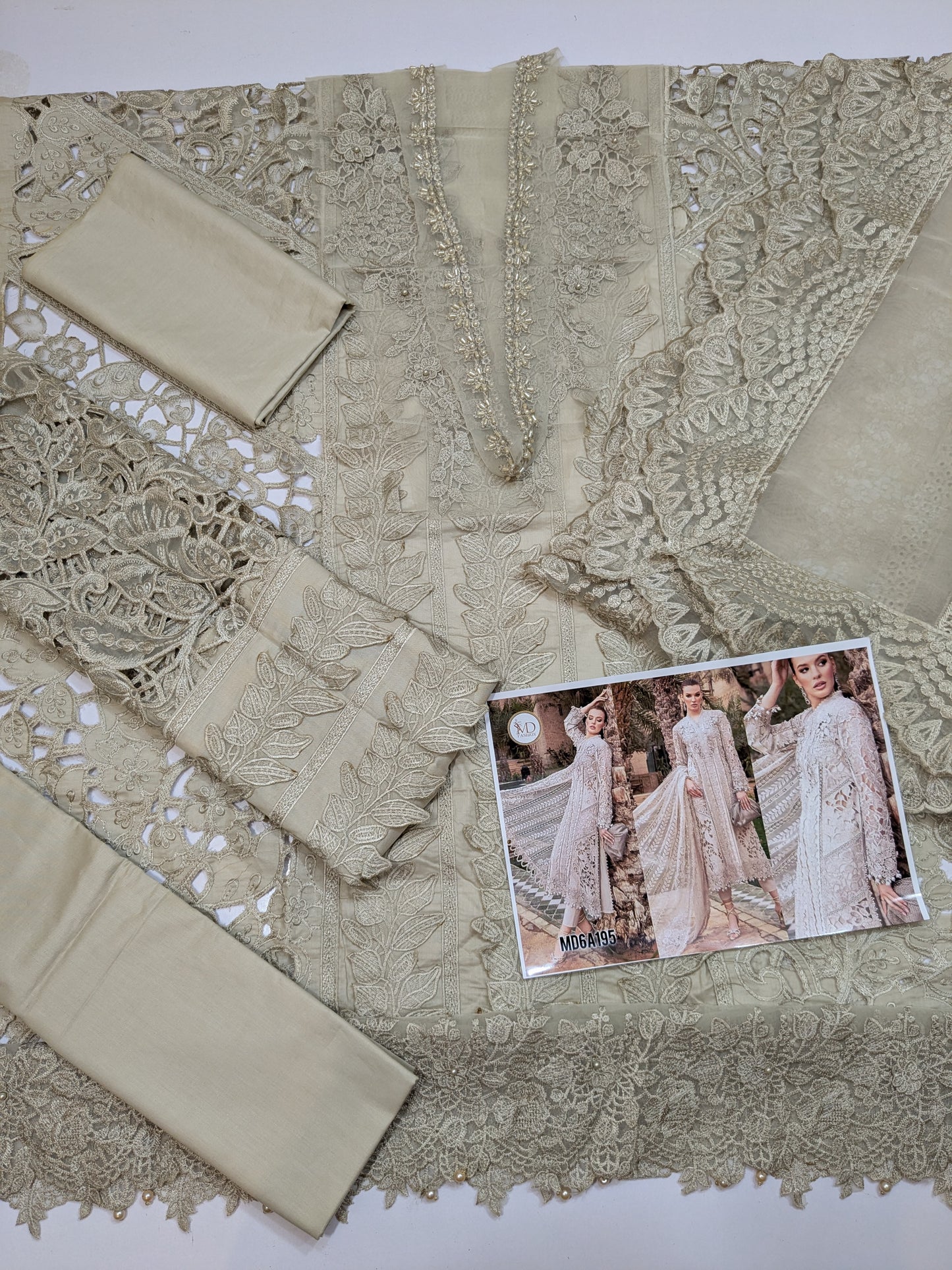 MARIA B 3D SKIN FAWN LUXURIOUS LAWN