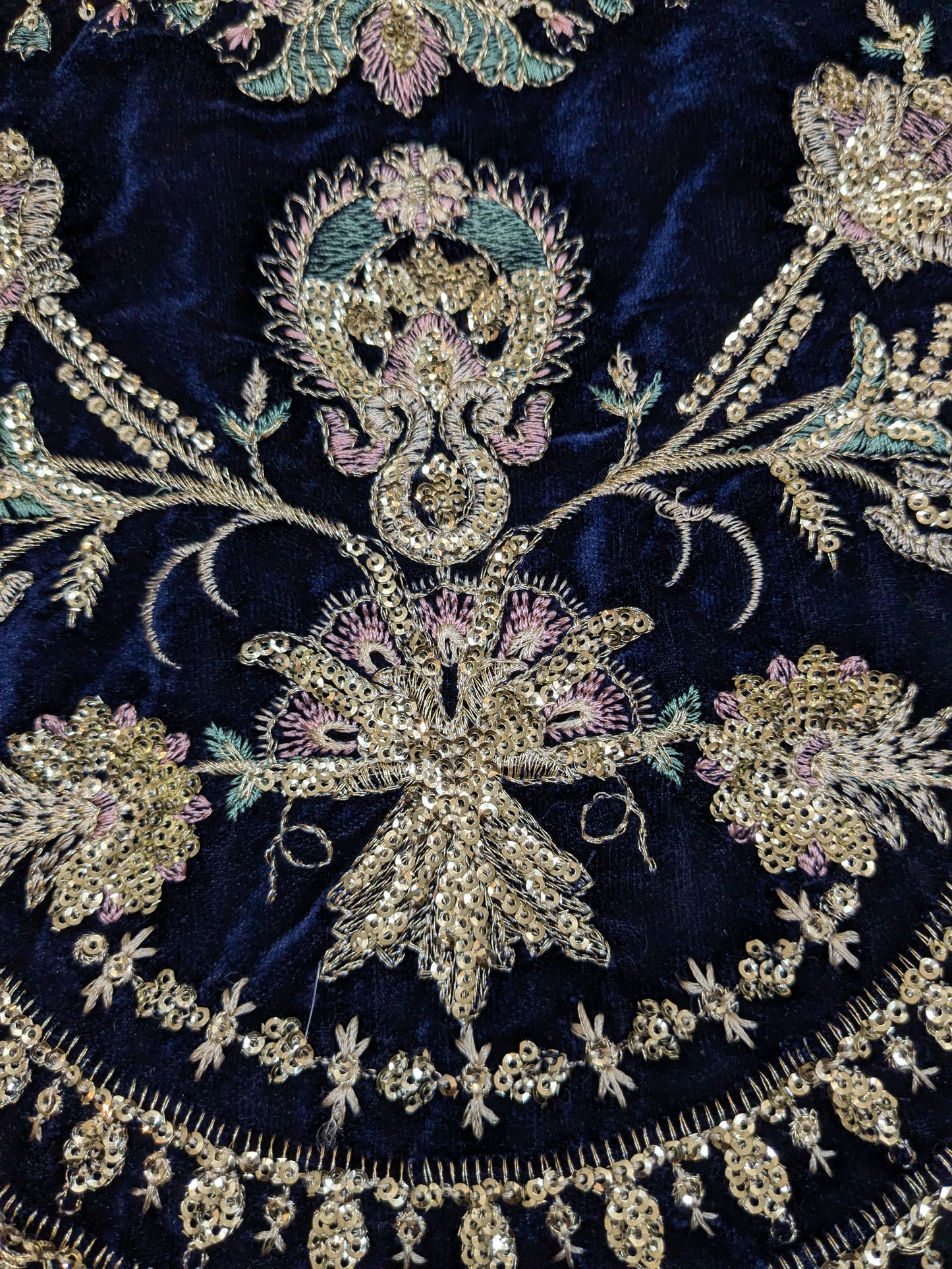 AFROZEH DIVANI MAYA BLUE LUXURIOUS VELVET