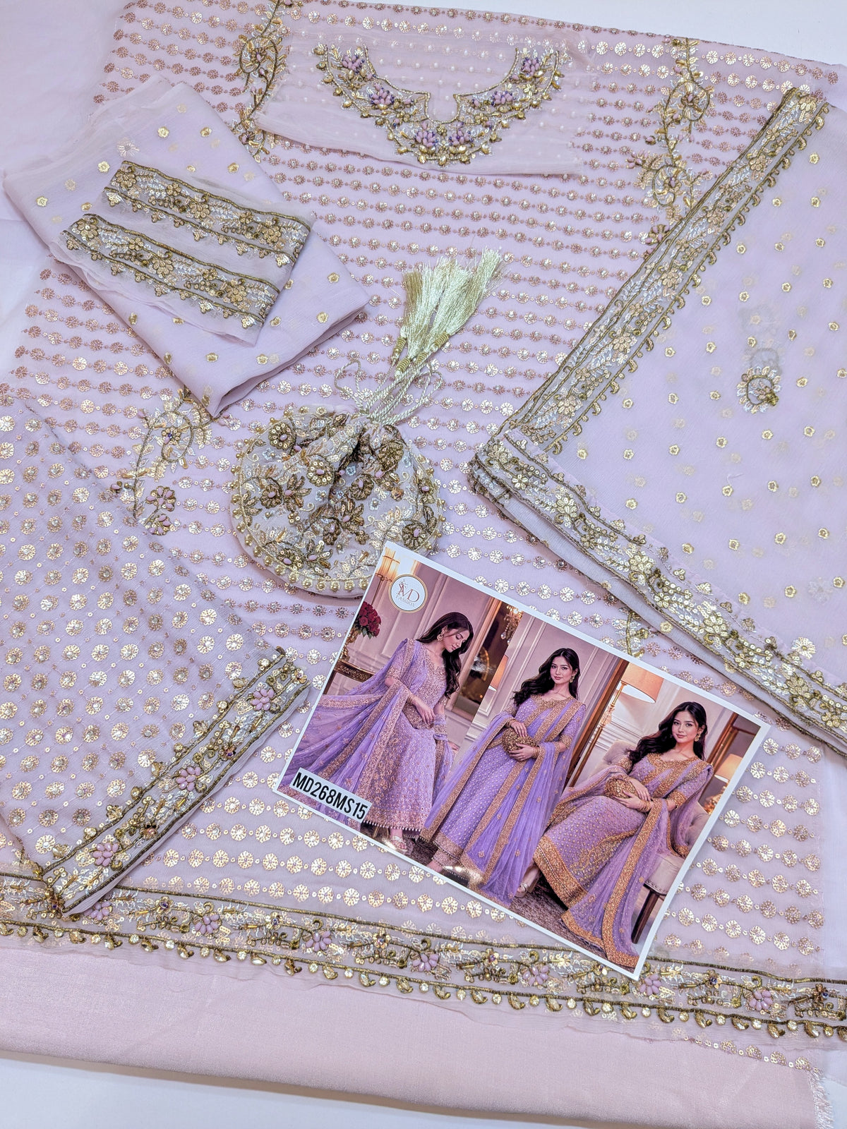 Haris Shakeel Inspired LILAC Bridal Chiffon