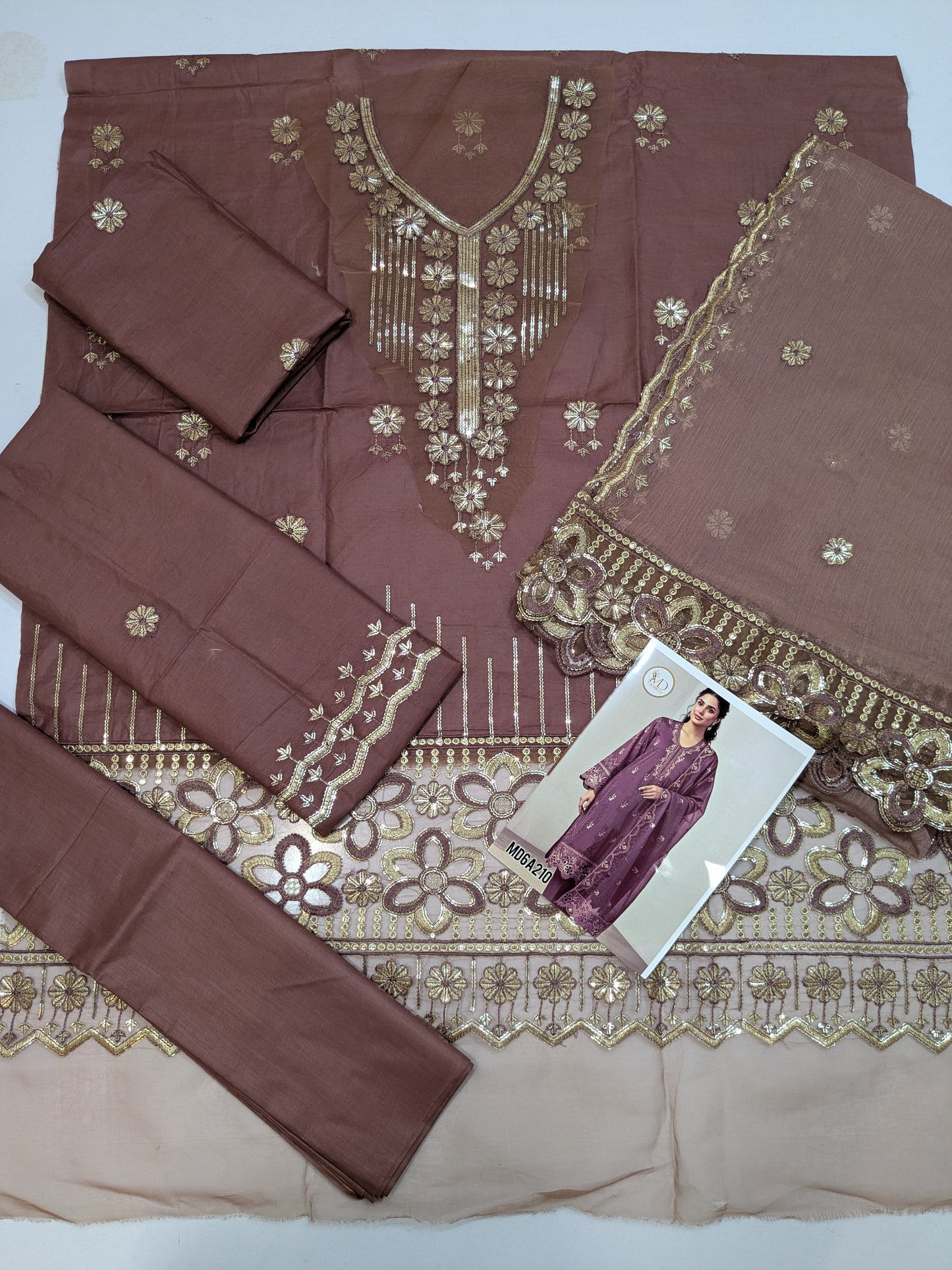 KUAWB COLLECTION DUSTY DARK MAUVE LAWN COTTON