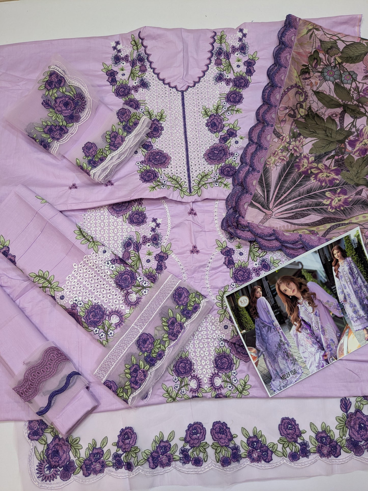 JADE LAVENDER LUXURIOUS LAWN EMBROIDERED